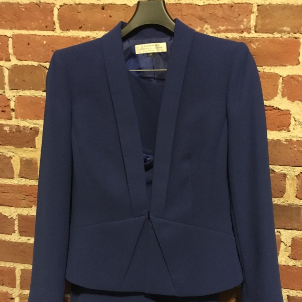 Blue three piece suit